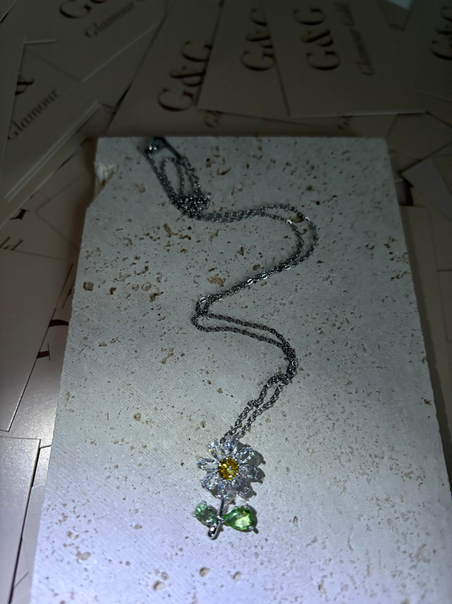 Daisy Necklace Silver