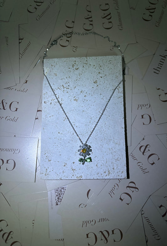 Daisy Necklace Silver